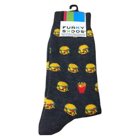 Funky Socks Other - Novelty fun socks - Cheeseburger & fries 🍔 🍟
